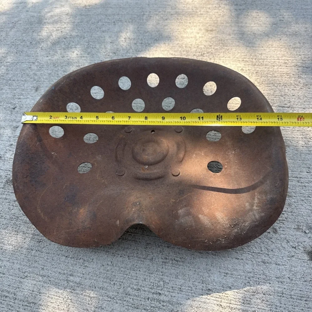 Antique Vintage Large Metal Tractor Seat- Farm, Primitive, Decor, Rusty
